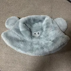 ミッキー耳付き帽子　ブルー