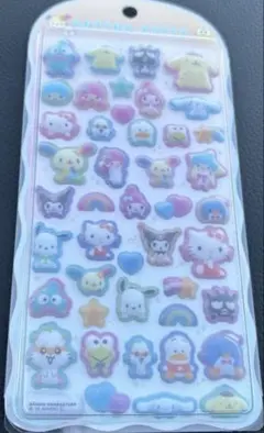 【正規品】コットンパフィーシール　サンリオキャラクターズ
