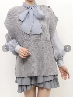 マーキュリーデュオ　2WAYニットベストカーデ