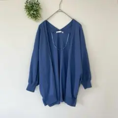 イッカ［M］上品ナチュラル◎ぽわん袖◎サイドスリット◎ボタンレスカーディガンのサムネイル