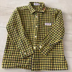 miki house チェックシャツ　レトロ　ミキハウス　長袖シャツ　110