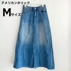 アメリカンホリック　デニム　ロングスカート　レディース　Mサイズ　ブルー