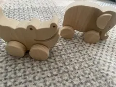 ワニとゾウ