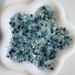 【50個】ブルーブラック素材mix　ネイルパーツ デコパーツ まとめ売り 三色