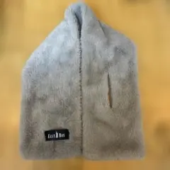 EAST BOY フェイクファー マフラー グレー