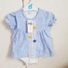 お花モチーフ　ロンパース型トップス