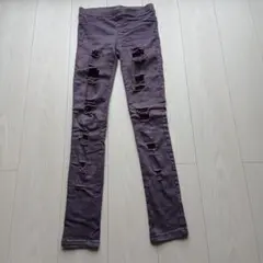 MISS A RTEMISダメージレース付きスキニーデニム