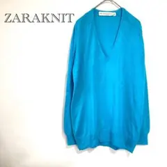【ZARAKNIT ザラニット】Vネックニット M シンプル メンズ 薄手