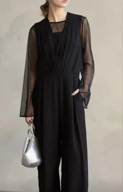 エメ ストレートパンツオールインワン パンツドレス サイズ9 クリーニング済み