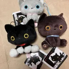 靴下にゃんこ ぬいぐるみ マスコット 3체 세트
