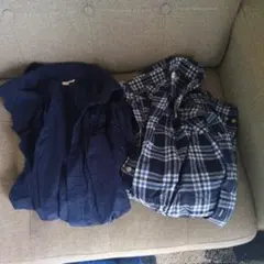 UNIQLO 、GU.コムサチェック柄シャツ３枚セット Lサイズ