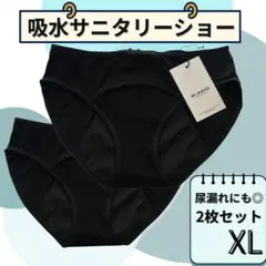 吸水サニタリーショーツ XL ナプキン不要 尿もれ対策 2枚セット 吸水ショーツ