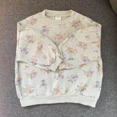 【匿名配送】tete a tete 80サイズ 花柄トレーナー ミントグリーン