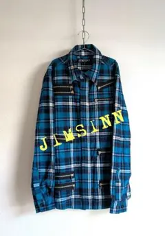 極美品 JIMSINN クレイジーパターン シャツジャケット ライダース 希少 極美品 JIMSINN クレイジーパターン シャツジャケット