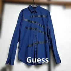 GUESS 長袖シャツ ネイビー Mサイズのサムネイル