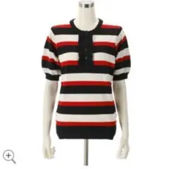 アンドラブ LOVE &LOVE的こなれ配色ボーダーニットプルオーバー