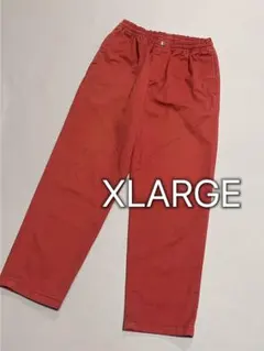 XLARGE エクストララージ　赤色　レッド　カジュアル　パンツ　総ゴム　S