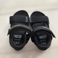 BREEZE ブラックサンダル 14.0