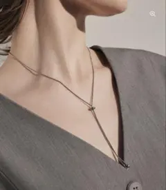 CENE DOT LONG NECKLACE ドットロングネックレス シルバー