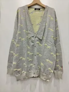 リス柄グレー長袖カーディガンのサムネイル