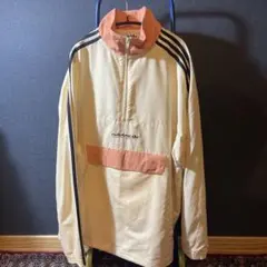 adidas ハーフジップナイロンジャケット L