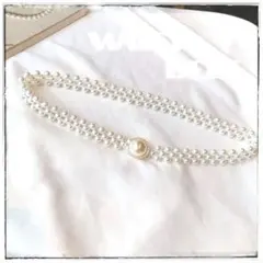 再入荷！　パールベルト　着物　浴衣　帯締め　和装飾り　振袖　ワンピースベルト