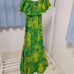 Maunaloa フラダンスドレス XS ライム試着のみのサムネイル