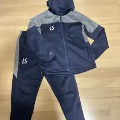 LS フード付きジャージセット ネイビー/グレー
