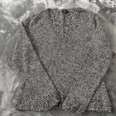 Calvin Klein Vネック長袖ニットセーター Lサイズ