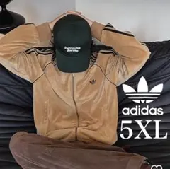 新品5XL】アディカラー ブラウン ベロア トラックトップ風早ゆうた　アディダス