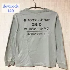 【devirock】バックプリント 140 長袖Tシャツ キッズ　トップス