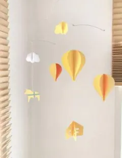 モビール　ビタミンカラー　〝気球x雲xダーラヘスト” ペーパーモビール