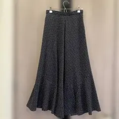 ナノユニバース　ネイビー　フレアスカート