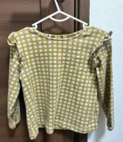 UNIQLO 黄色チェック 長袖カットソー 100cm