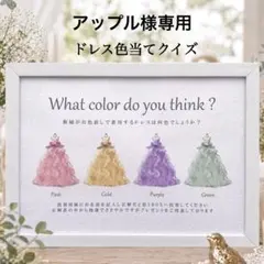 アップル様専用 ④ドレス色当てクイズ ドレス当てクイズ 投票ボックス BOX