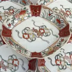 有田焼 伊万里焼 古伊万里 金彩 色絵 小皿 舟皿 刺し身皿 5客セット ①