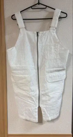 レースパッチワークミニジャンバースカート　ニコアンド