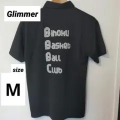 【美品】 黒ポロシャツ M 吸汗速乾 バックプリント スポーツ　釣り