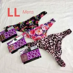 【LL】3枚 メンズTバック メンズ 男性用下着 パンツ まとめ売り(H766)