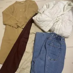 秋冬　ダウン　ジーパン　レギパン他　コーデ売　まとめ売　5点セット