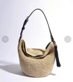 【SHIPS】 レザーショルダーペーパーバッグ