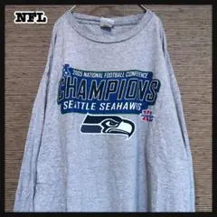 NFL ロンT　シアトルシーホークスデカロゴ　記念T　アメフト　チャンピオン39