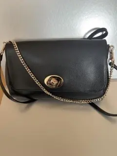 COACH レザー 2WAYショルダーバッグ 黒