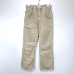 1069 ZARA ザラ　ワイドストレートデニム　ジーパン　カラージーンズ　Sのサムネイル