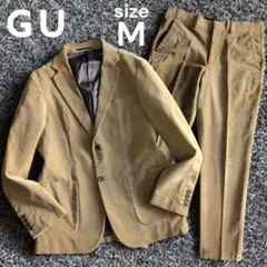 ジーユー ウォッシャブル コーデュロイ スーツ セットアップ M ベージュ