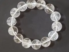 天然石 アイリス水晶 ブレスレット 透明 クォーツ 約13ミリ