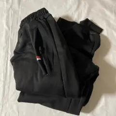 4XL 男女兼用 ジョガーパンツ スウェット 黒 裏起毛 ゴム 裏ボア 極暖