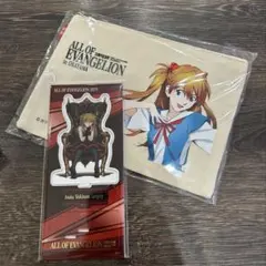 30周年記念展　岡山 式波・アスカ・ラングレー アクリルスタンド 帆布ポーチ