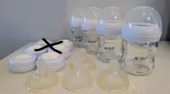 【日本未発売】フィリップスAvent ガラス製哺乳瓶 120ml 4本セット