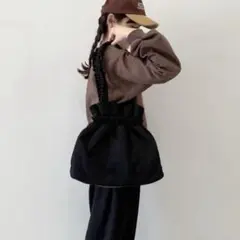 しまむら・タグ付き　ぷーさん　ラメキンチャクトートバッグ　ブラック